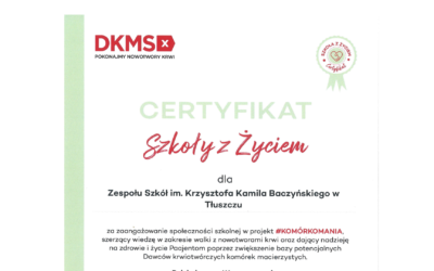Wyróżnienie naszej szkoły w projekcie #KOMÓRKOMANIA